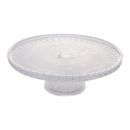 Prato Bolo 32x11cm Queen Com Base Cristal Ecológico